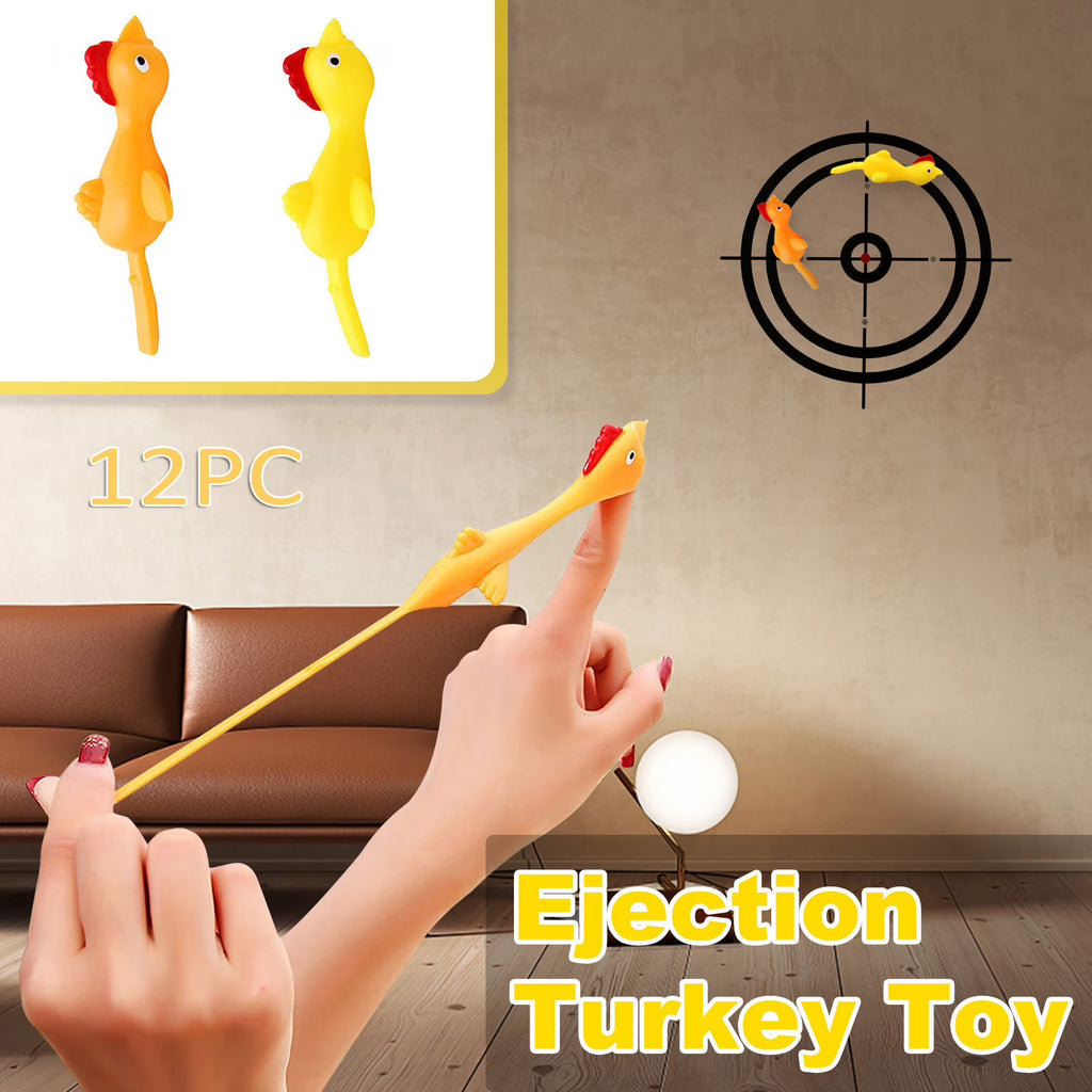 12 PCS Creative Ejection Chicken Toy I7124