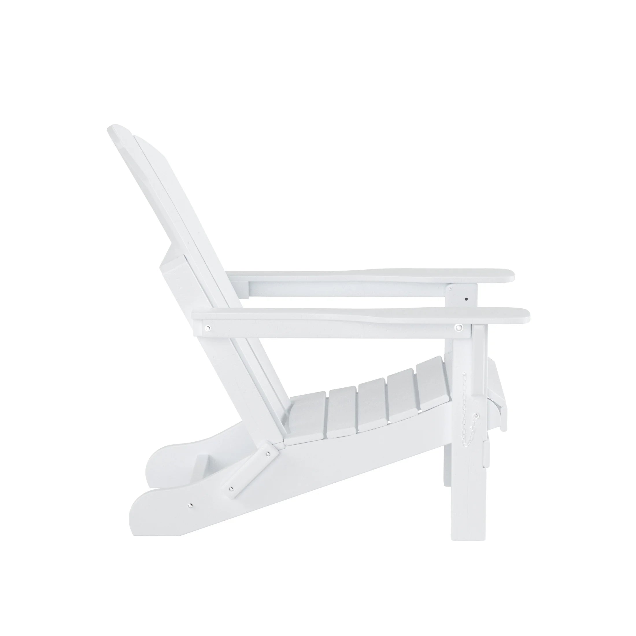 White 8 Pcs Outdoor Folding HDPE Adirondack Patio Chairs T685