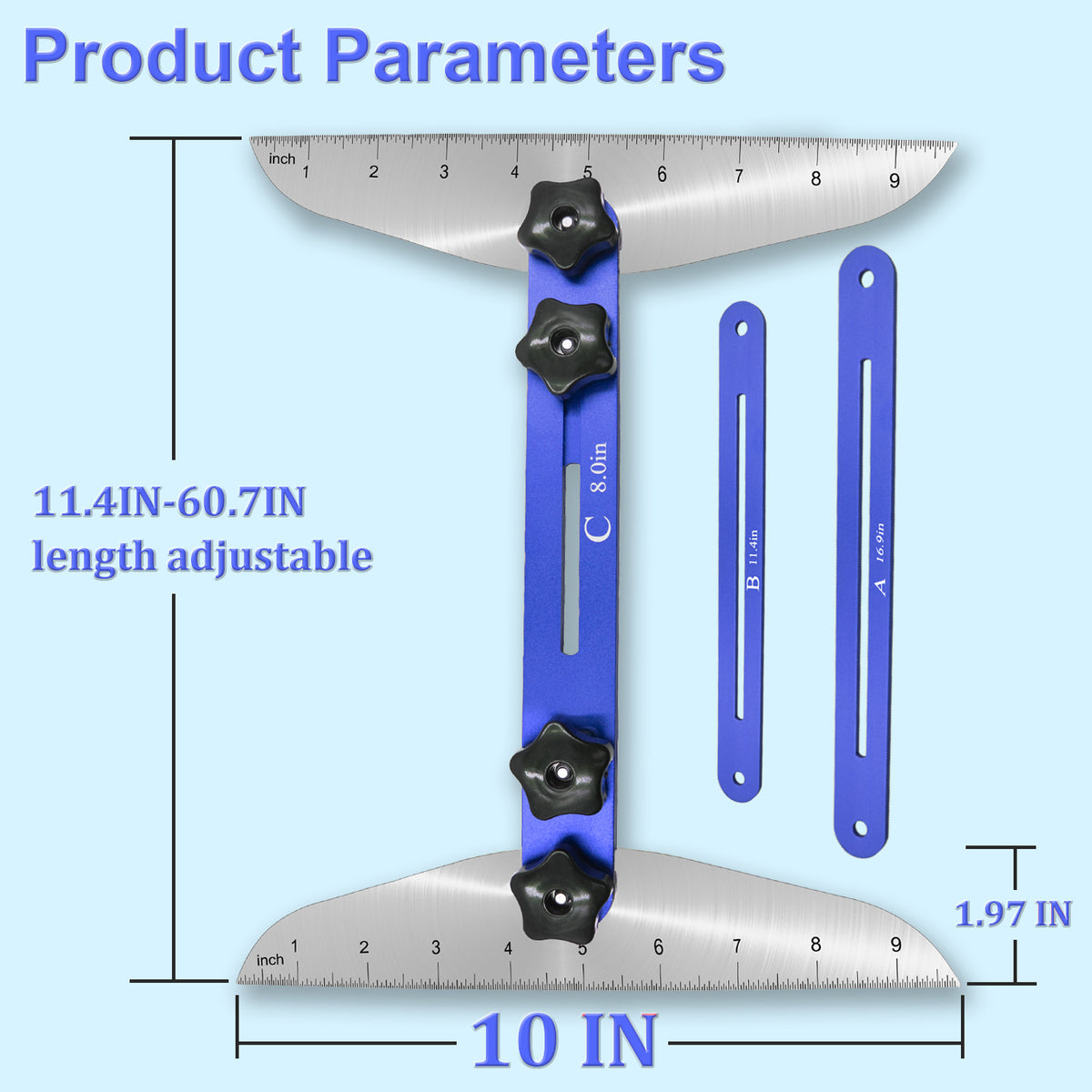 Adjustable Stair Tread Measuring Tool W1714