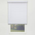 White Cordless PVC Faux Wood Blind 71 in. W x 72 in. L S716