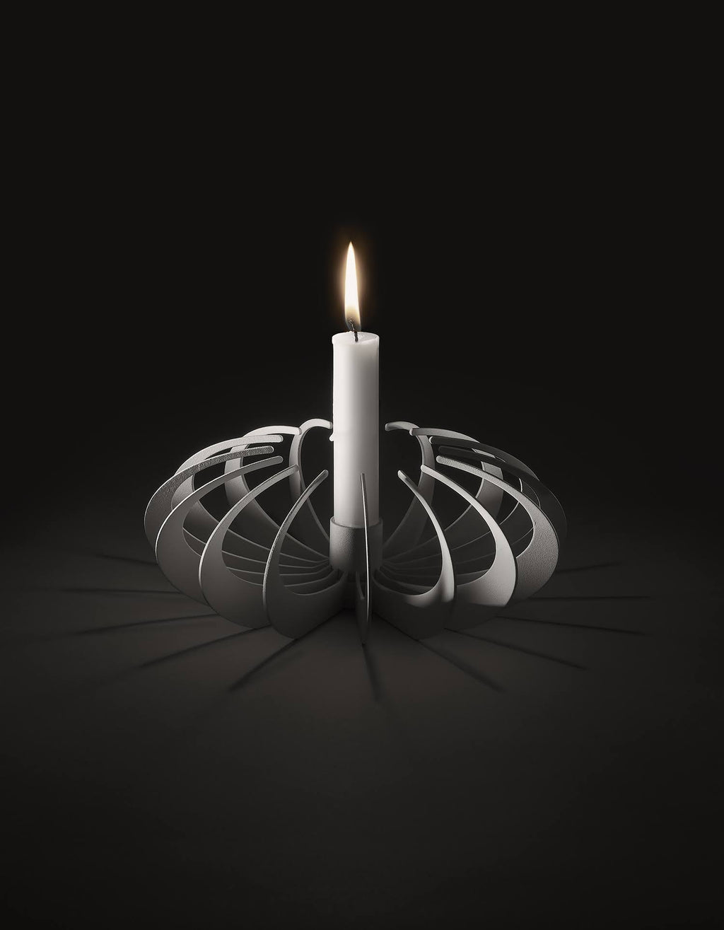 White Candle Holder U186457