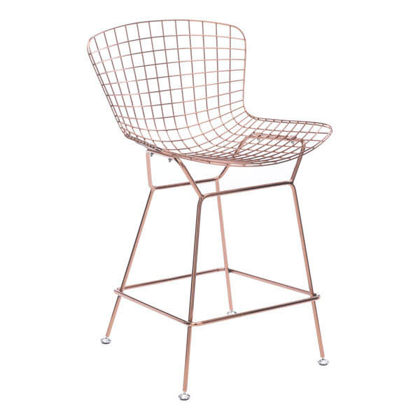 Rose Gold Wire Counter Chair Set of 2 N843