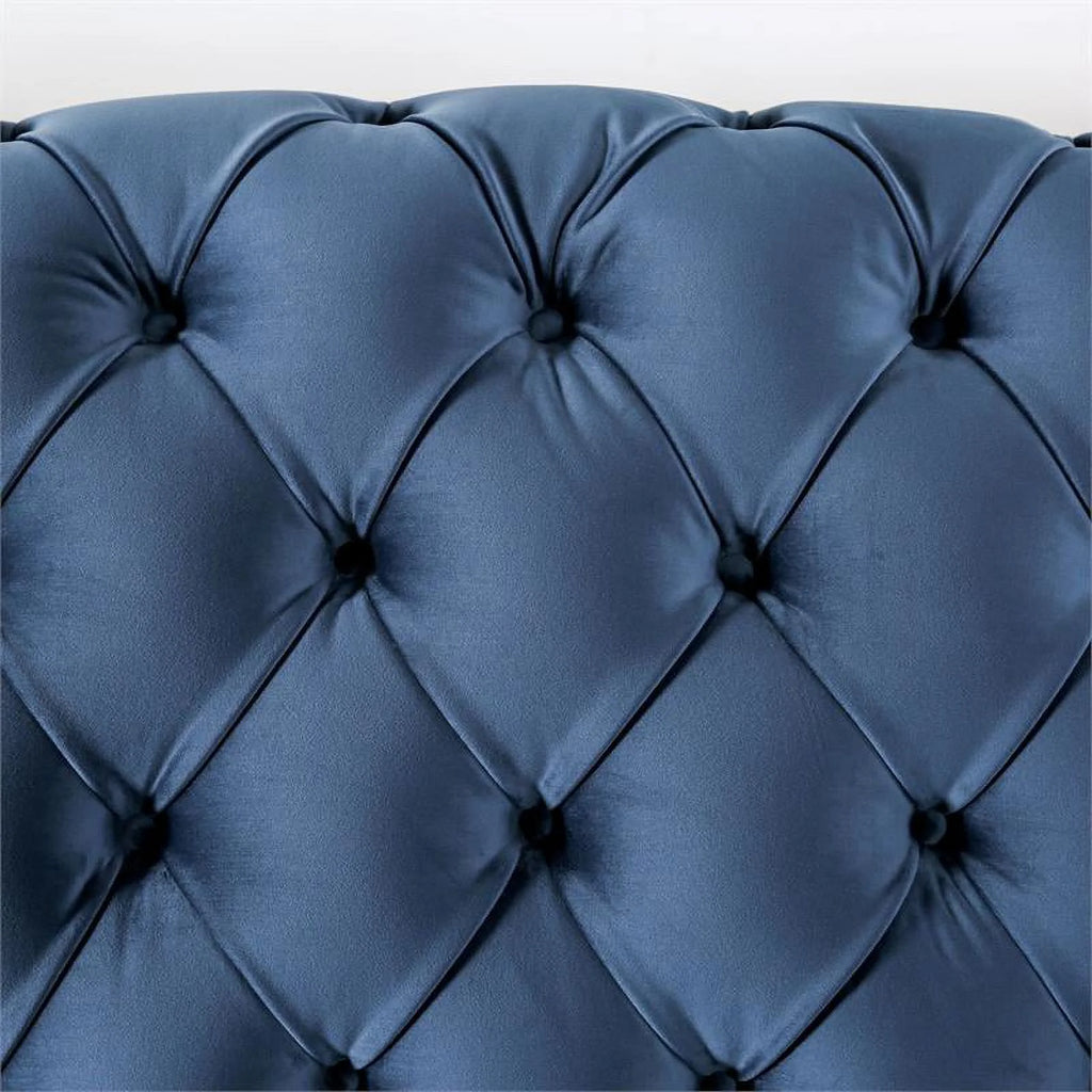 Blue Fabric Tufted 2-Piece Sofa Set X259