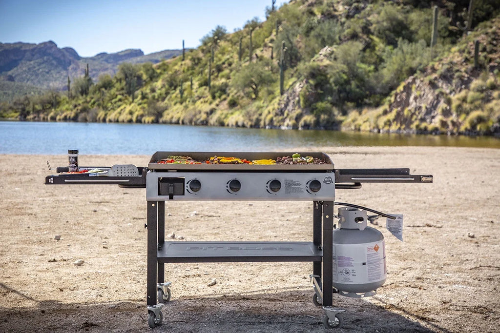 4 Burner Portable Griddle with Foldable Side Shelf L147450