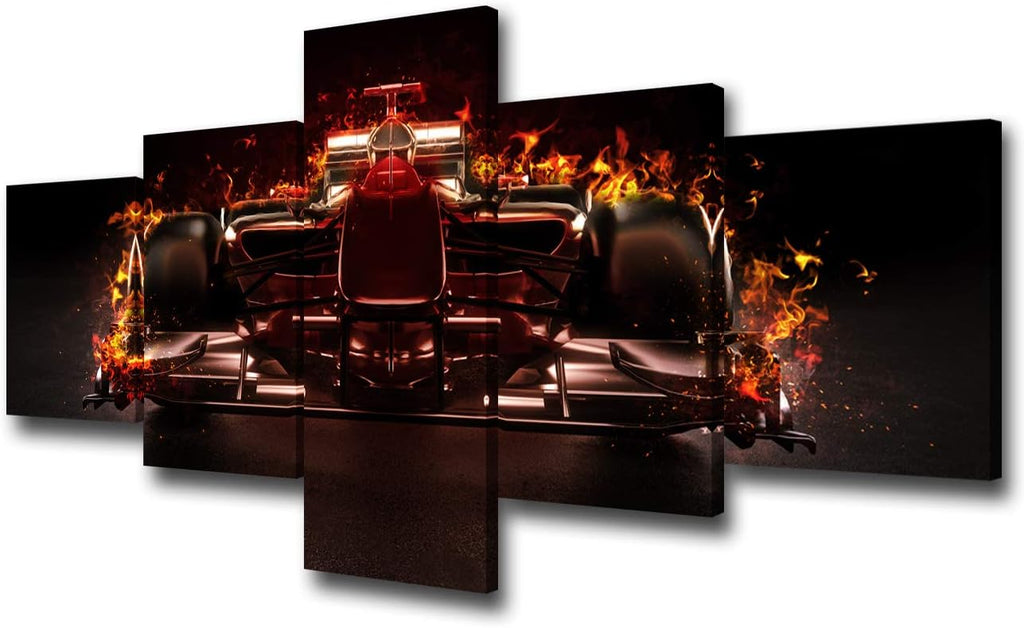 Racing Car Canvas Wall Art 60''Wx32''H Pack of 2 H252