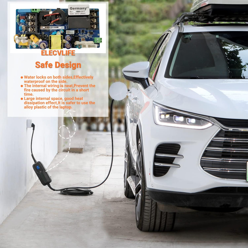 25ft 32A Electric Vehicle Level 2 EV Charger with NEMA 14-50 Plug H518046