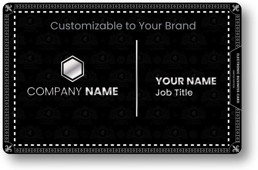 Metal Card 3 Electronic Business Card Smart NFC Card Pack of 2 W445661