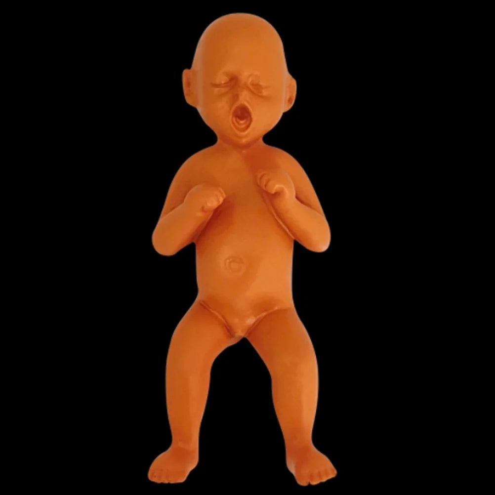 Set of 2 Resin Doll Statue Decor D38681