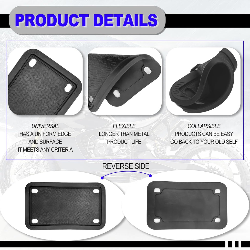 Rust Proof Silicone License Plate Frame 4x7 in P551765