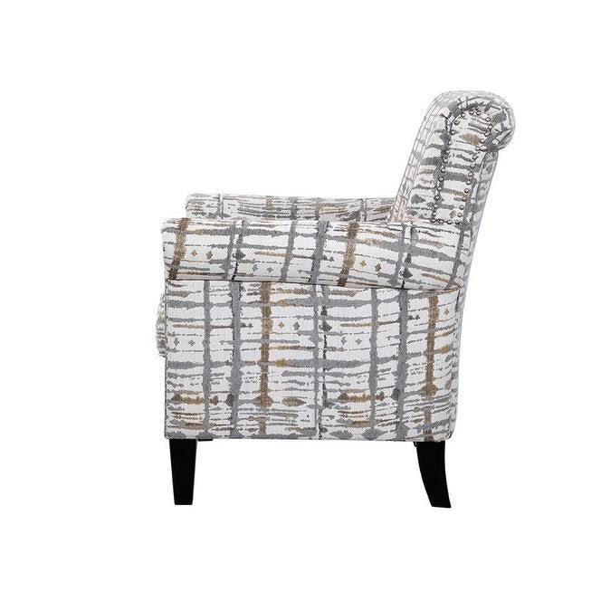Teal Purple Grey Yellow Accent Chair O160910