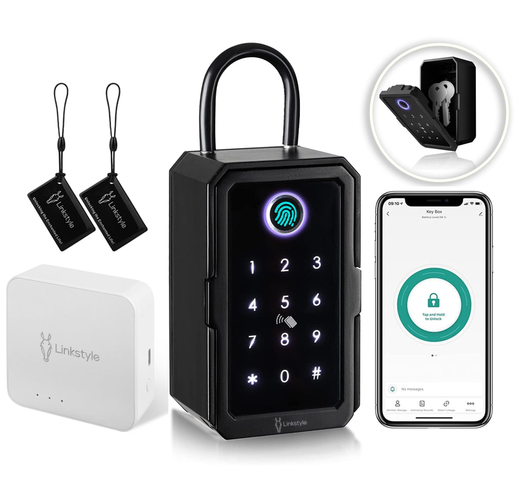 Key Lock Box with Wifi Hub, Wall Mount, 4 Lock Modes M998984