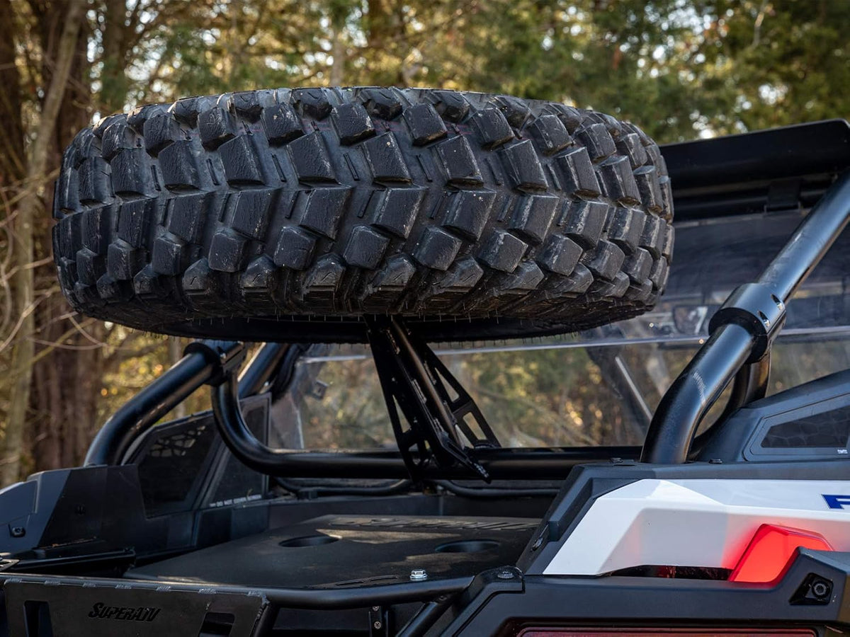 Satin Black Spare Tire Carrier Y736