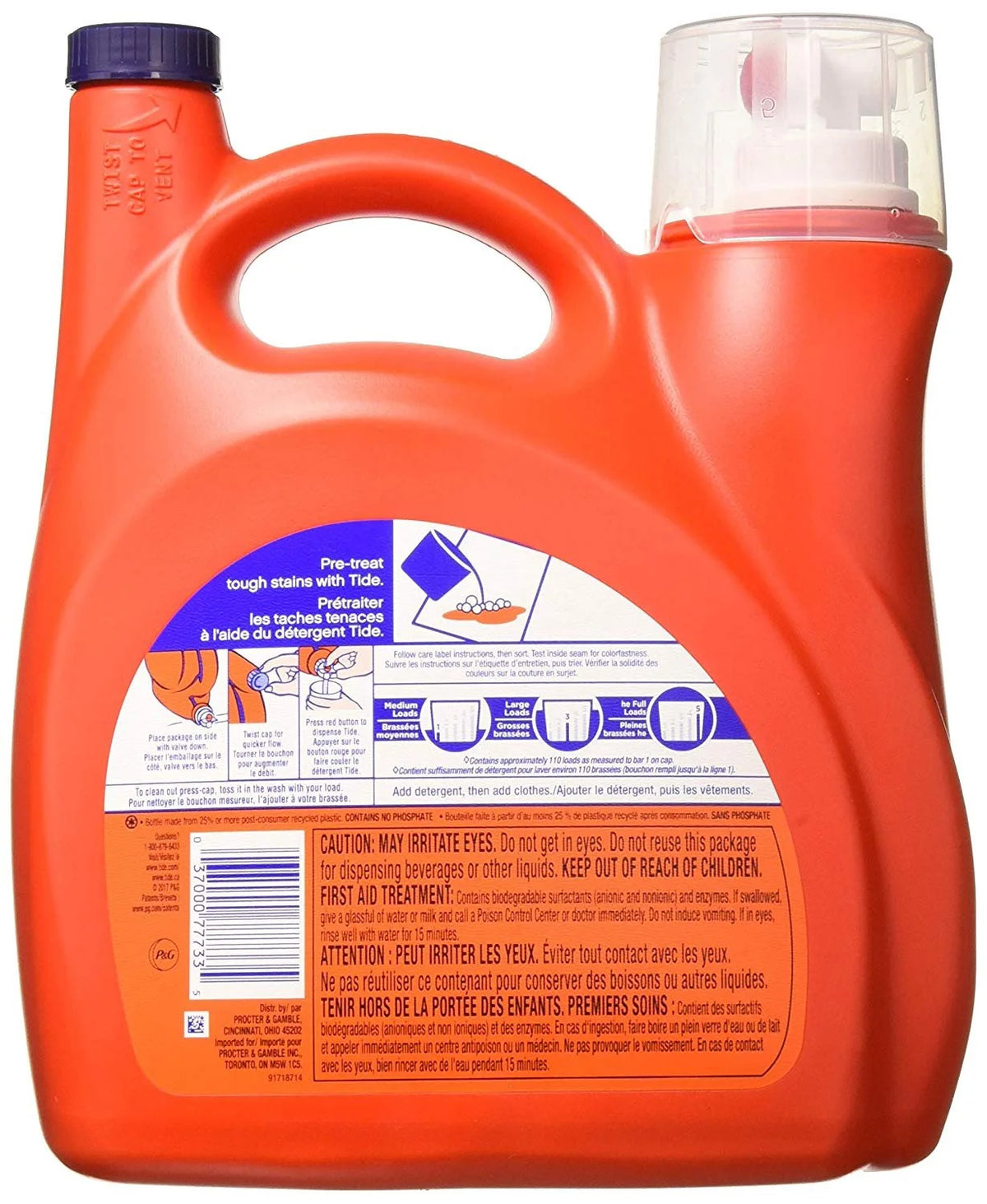 Ultra Concentrate High Efficiency Liquid Laundry Detergent, Original 110 Loads D93571