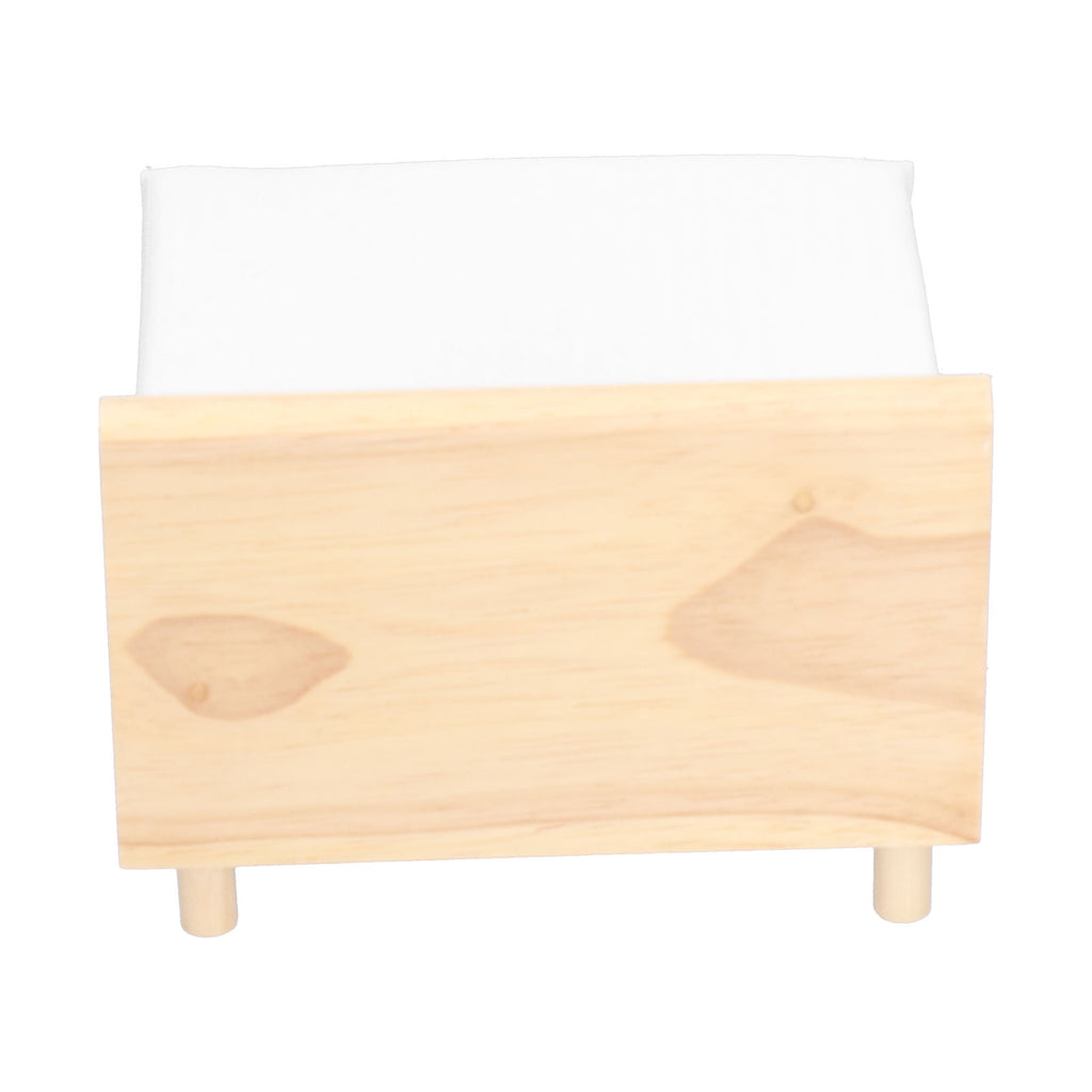 Wooden Double Bed for Dollhouse Decoration H8835