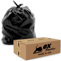 Black 55 Gallon 2 MIL Contractor Heavy Duty Trash Can Liner Bags, 100 Bags W809