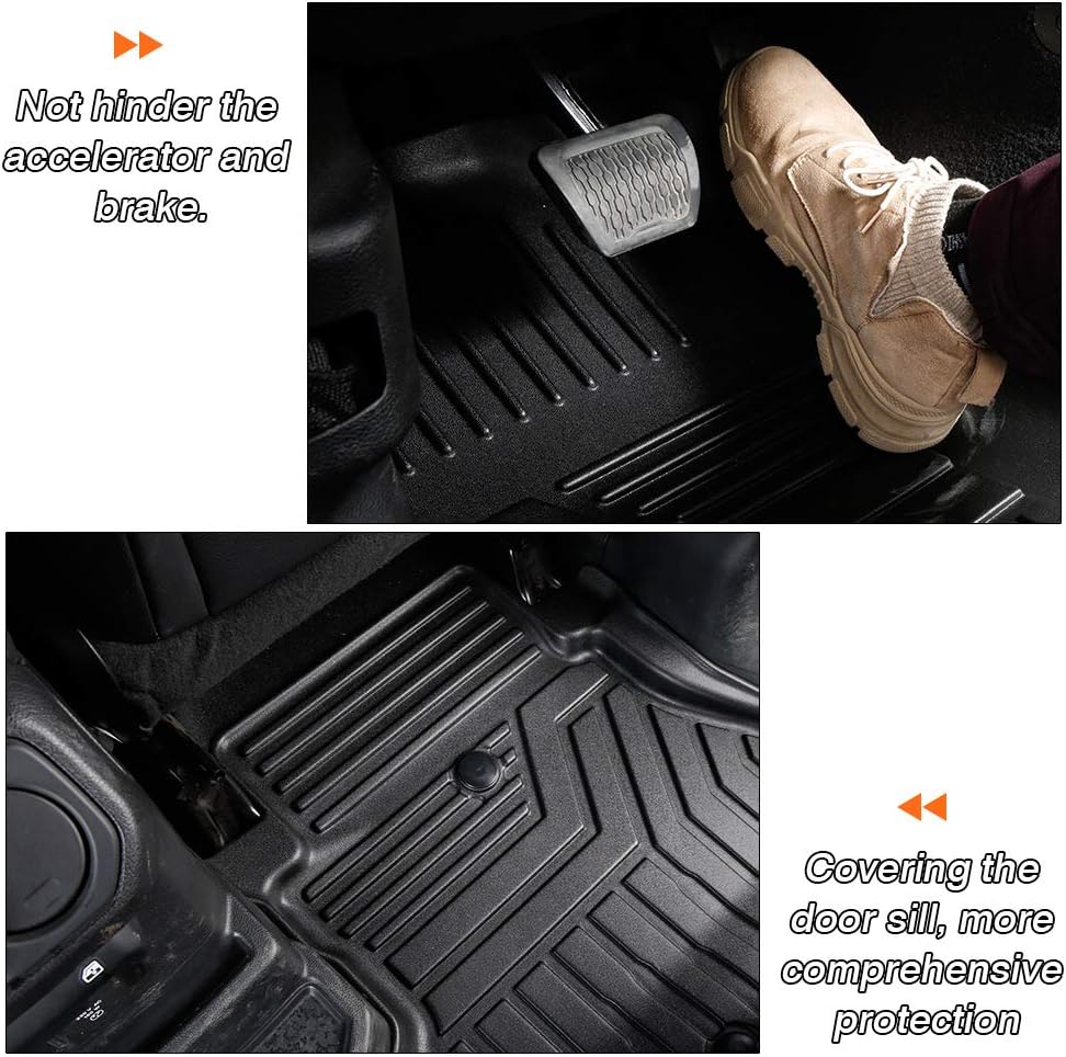 Black TPE Front & Rear Floor Mats X4196