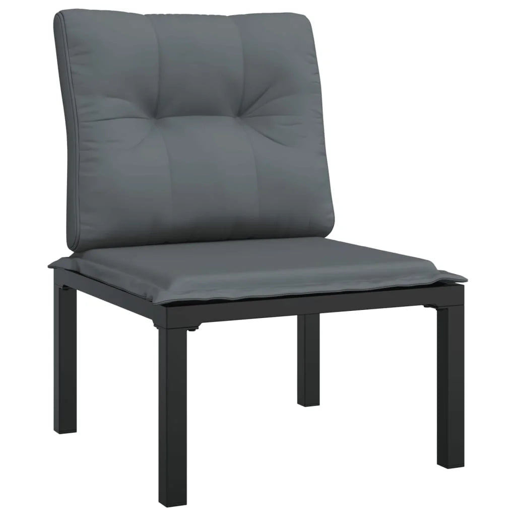 Black Poly Rattan 3 Piece Outdoor Patio Furniture Set E71526
