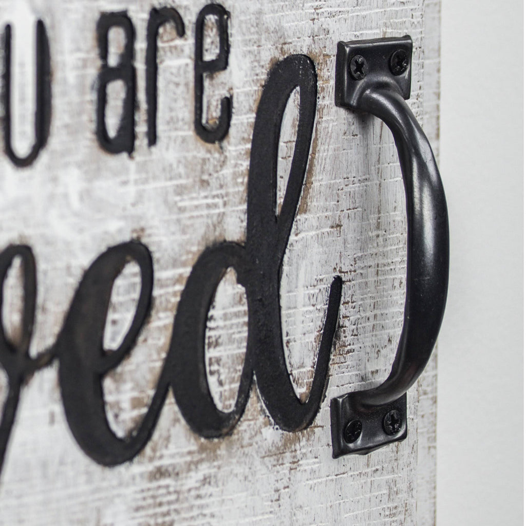 White Wall Mounted Chalkboard Message Board F952