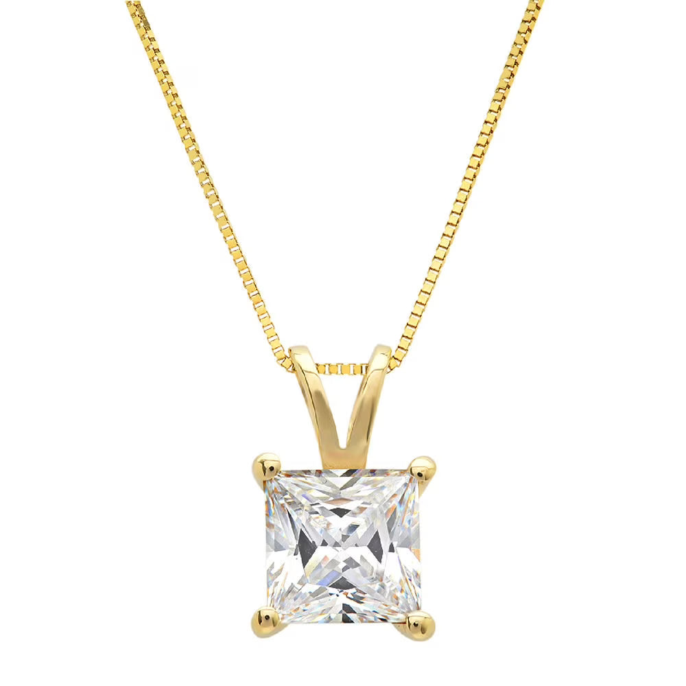 18K Yellow Gold Diamond Pendant with 18" Chain G65548
