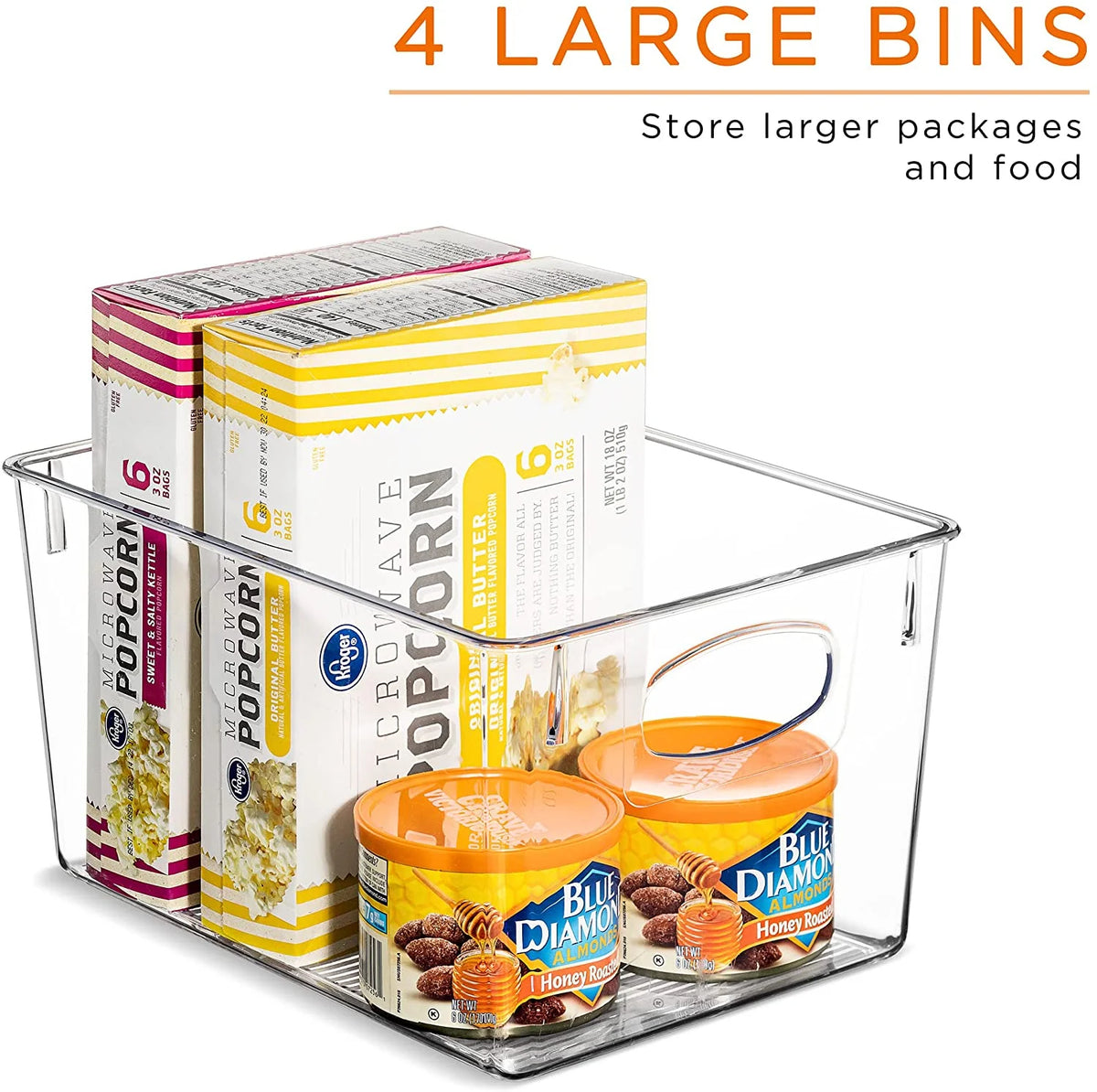 Set of 10 Kitchen Pantry Storage Bins X6770