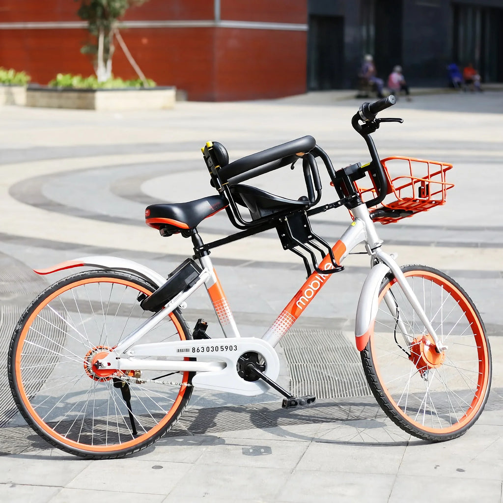 Children Safety Bicycle Seat Carrier with Back Rest, Foot Pedals P2317