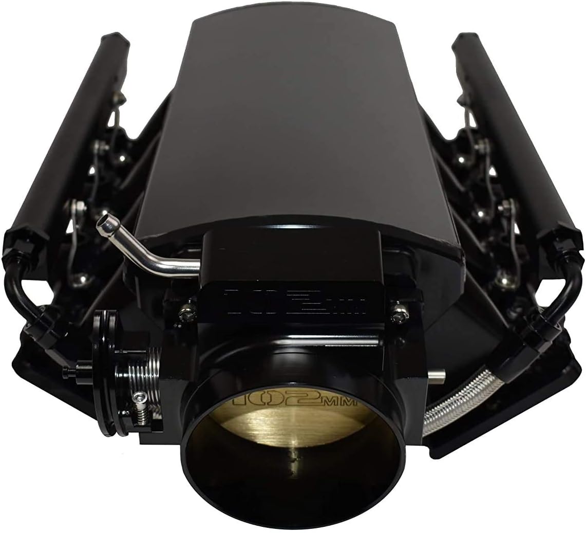 102mm Throttle Body Intake Manifold Black C7553