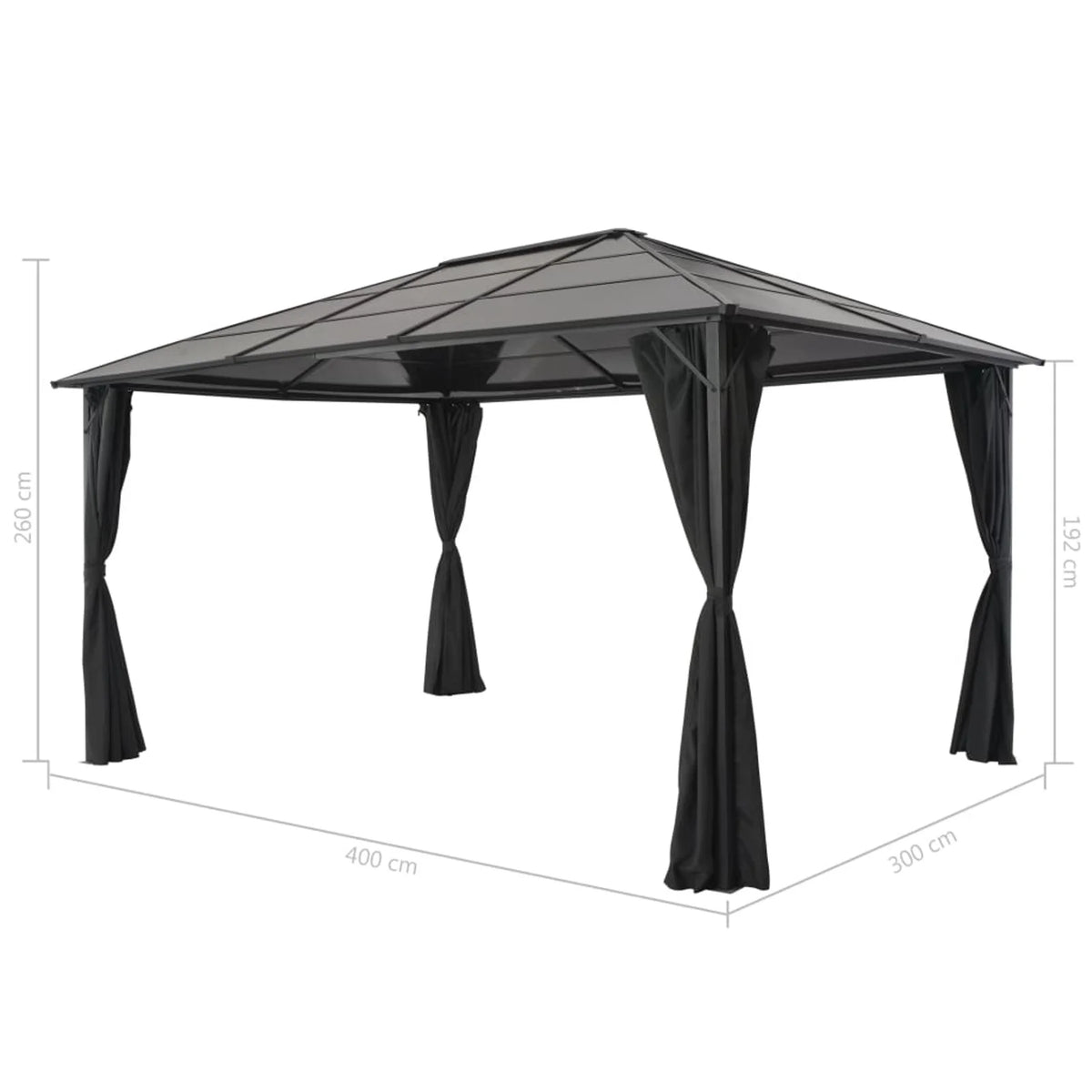 Party Tent Waterproof Tent With Canopy Curtain Pavilion Aluminum Shelter K65920