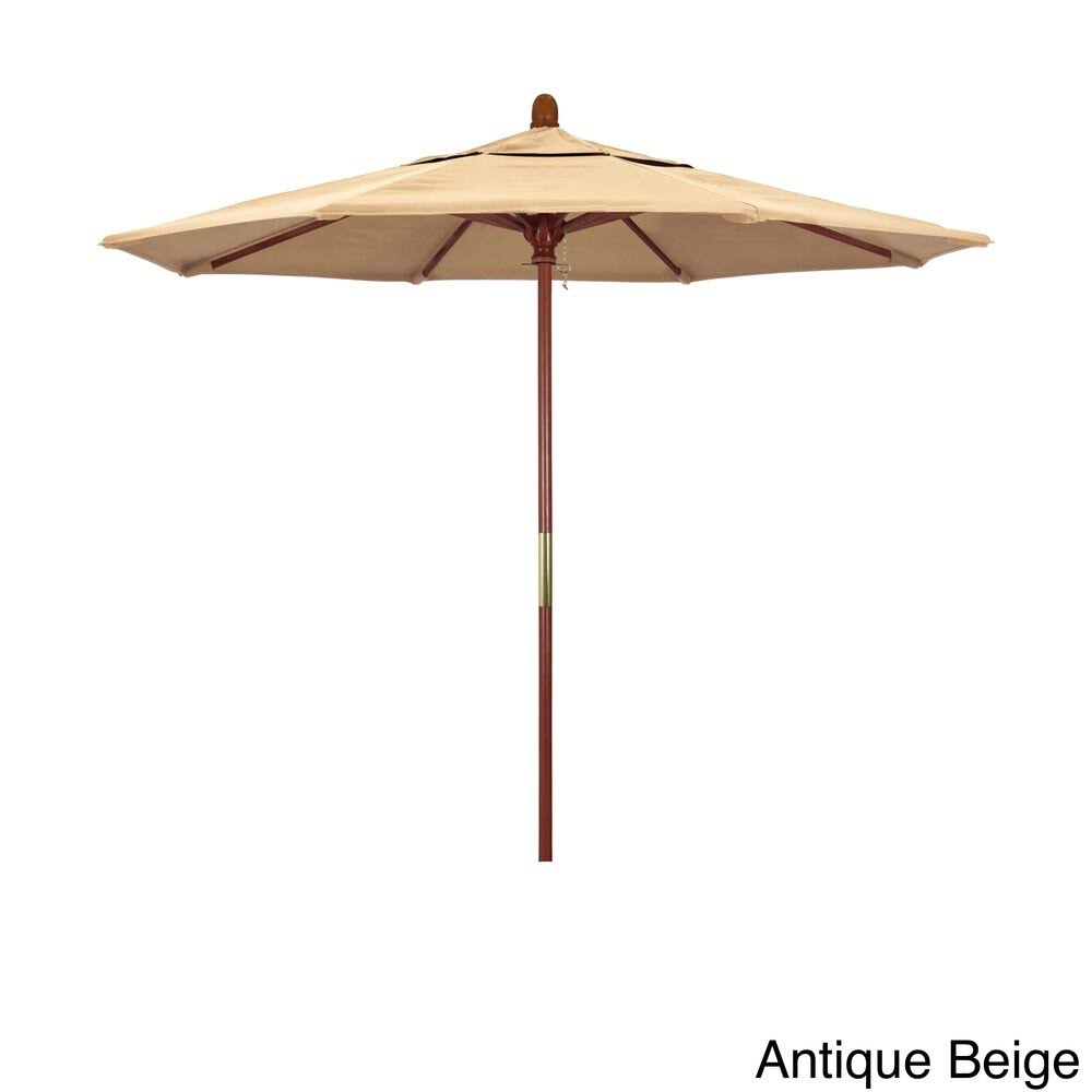 Forest Green 7.5ft Round Wood Umbrella Z557