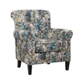 Teal Purple Grey Yellow Accent Chair O160910
