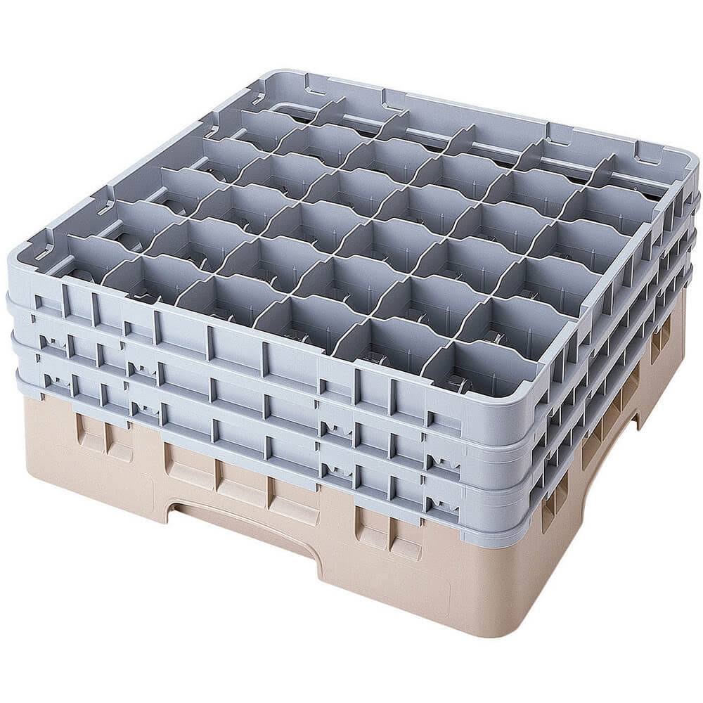 36 Compartments Beige Glass Rack M402