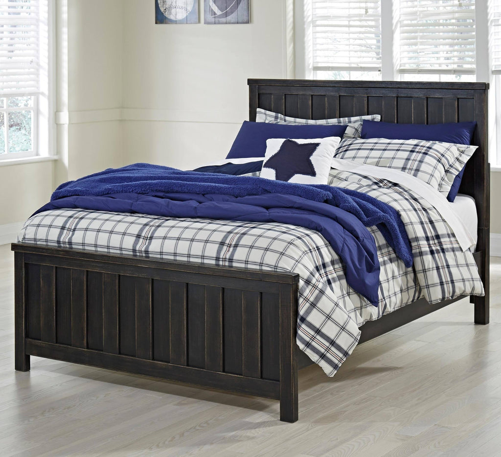 Black Twin Panel Headboard H482474