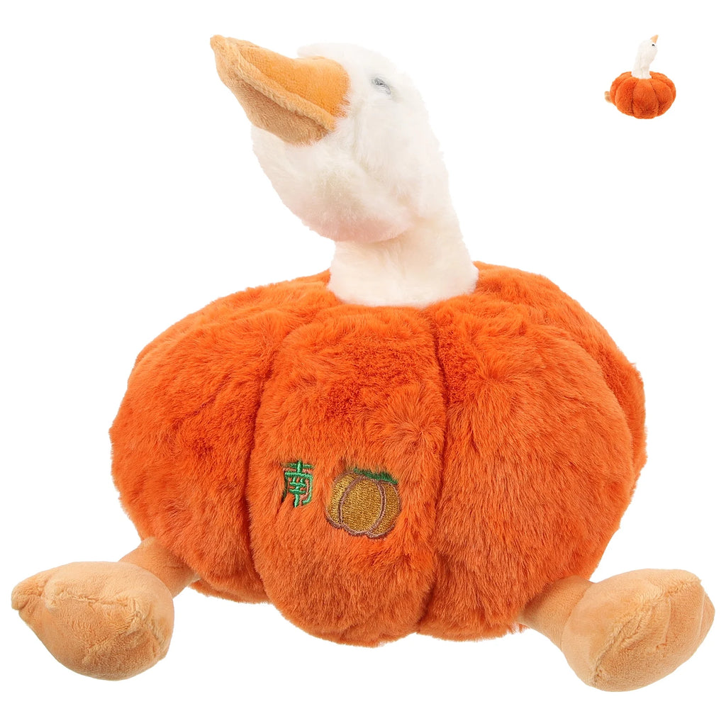 Plush Pumpkin Duck Stuffed Animal Doll K134939
