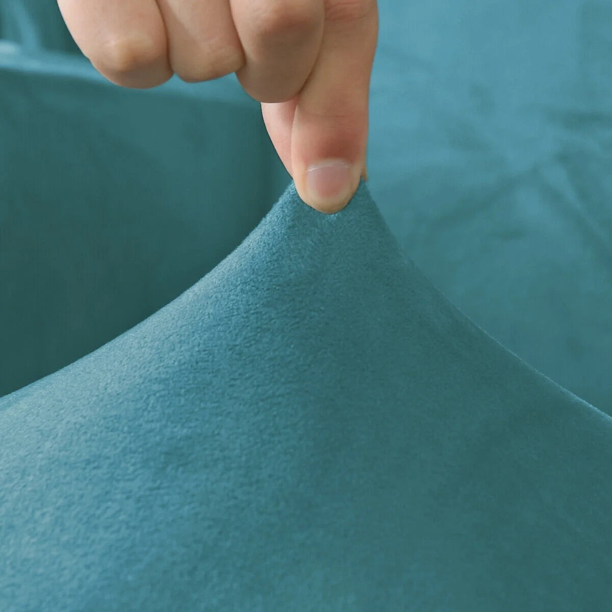 Stretch Velvet Sofa Cover with Elastic Adjustment Band A935