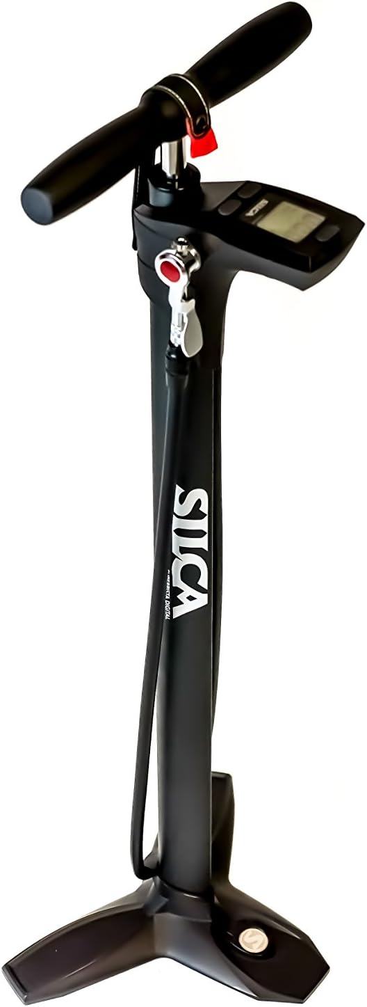 Digital Floor Pump with Back lit Digital Gauge and Extra Long Hose X835