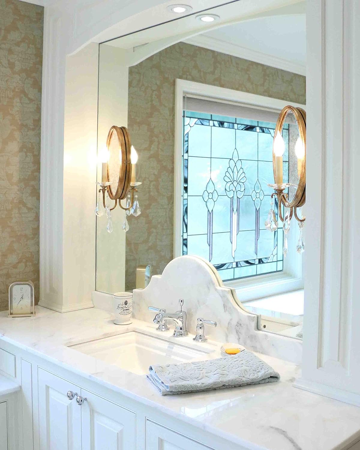 Bronze 6-Light Crystal Candle Chandelier Y248