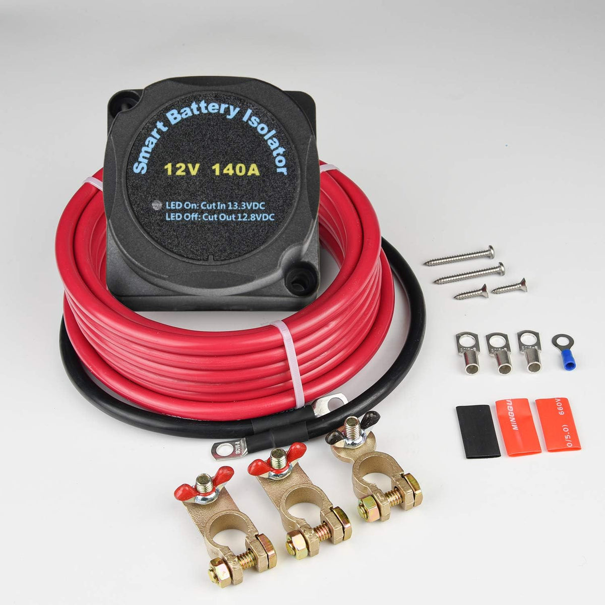 Dual Battery Isolator Kit 12V 140Amp Voltage Sensitive Relay I1105
