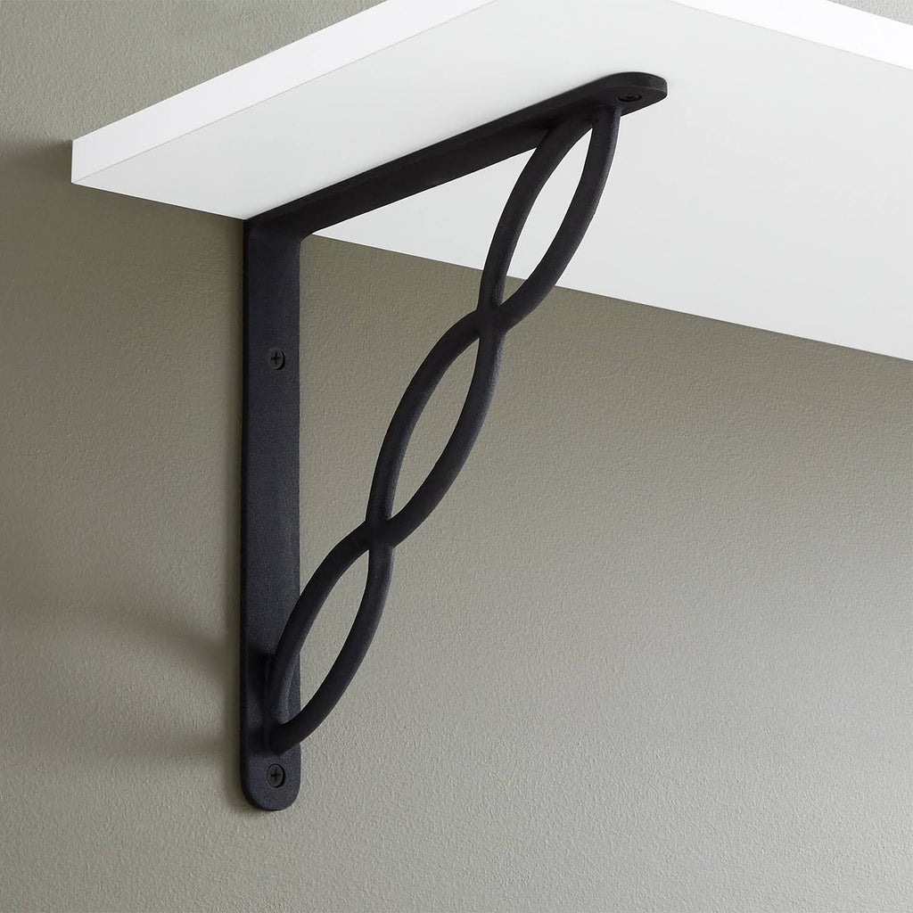 White Powder Coat Cast Iron Shelf Bracket U886103
