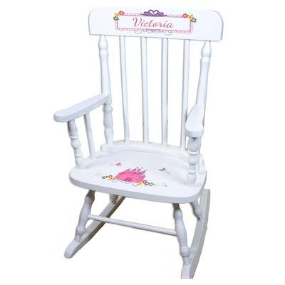 White Princess Castle Kids Rocking Chair M5230