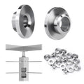 20Pack Cable Railing Kit 1/8 5/32 3/16 Wheel Protective Protector Sleeves for PT1 Metal Posts Wire Rope Level Deck Washer Insert Plug T316 Stainless Steel CR90, CP3 Pack of 2 K788