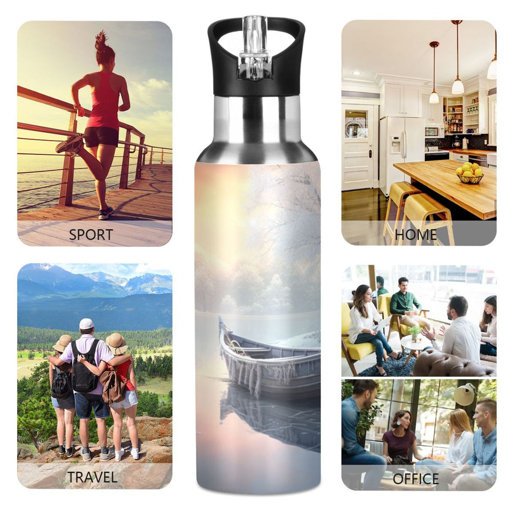 Insulated Stainless Steel Water Bottle with Straw Lid, 20 oz R34134