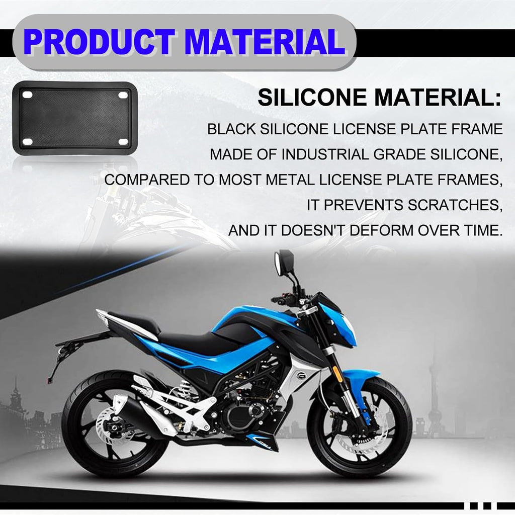 Rust Proof Silicone License Plate Frame 4x7 in P551765