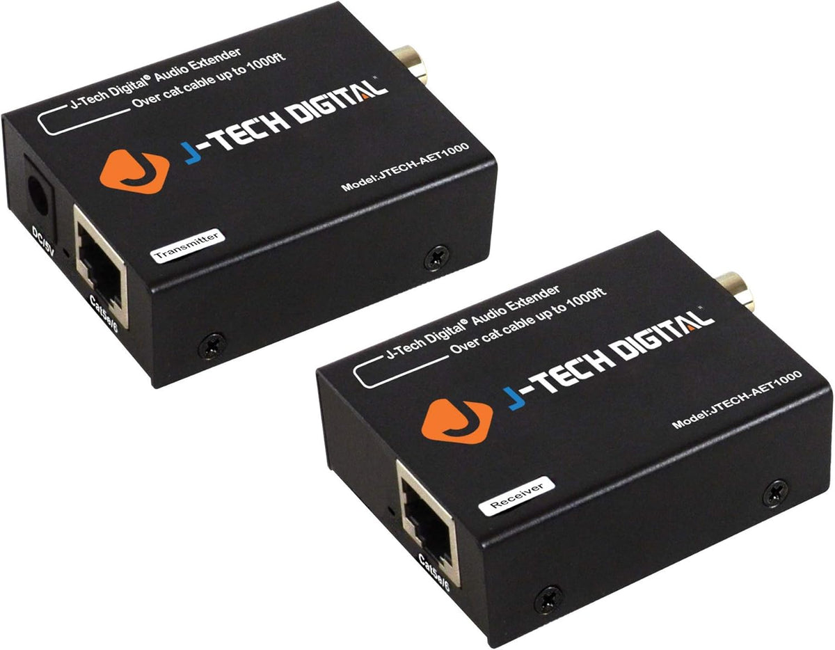 Optical/Coaxial Digital Audio Extender/Converter Over Single Cat5e/6 Cable up to 990’ (300m) K53995