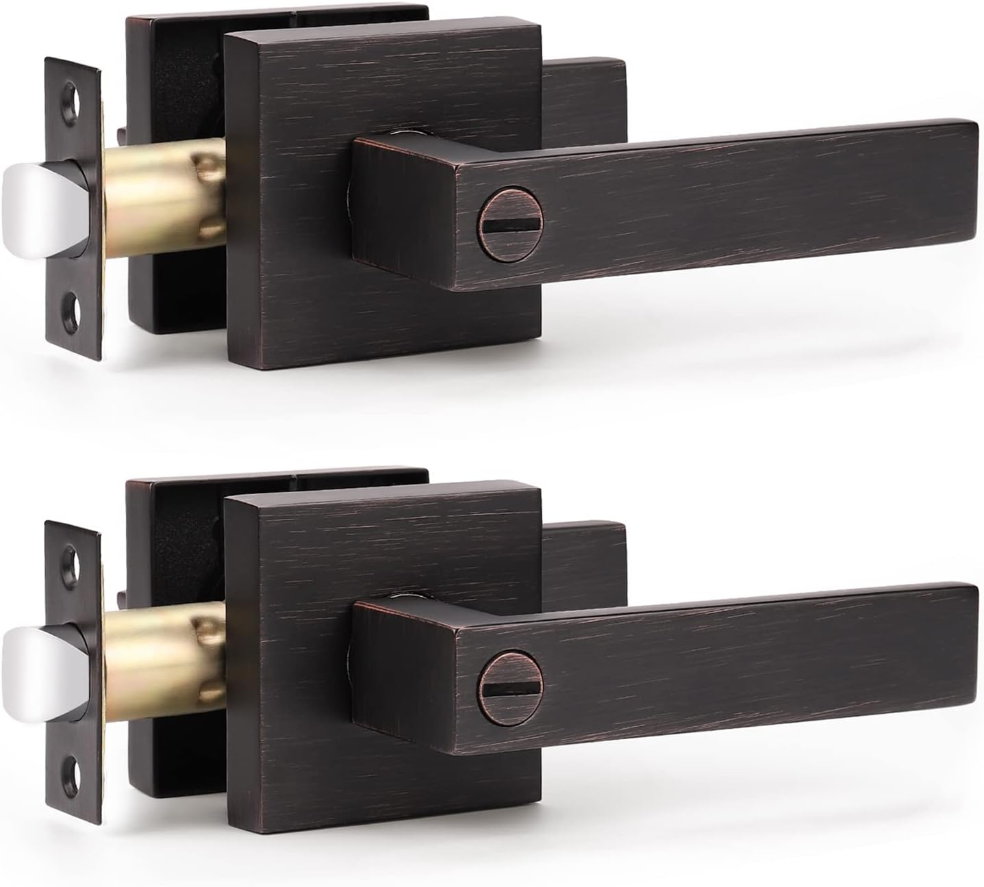 6 Pack Oil Rubbed Bronze Dummy Door Lever N597