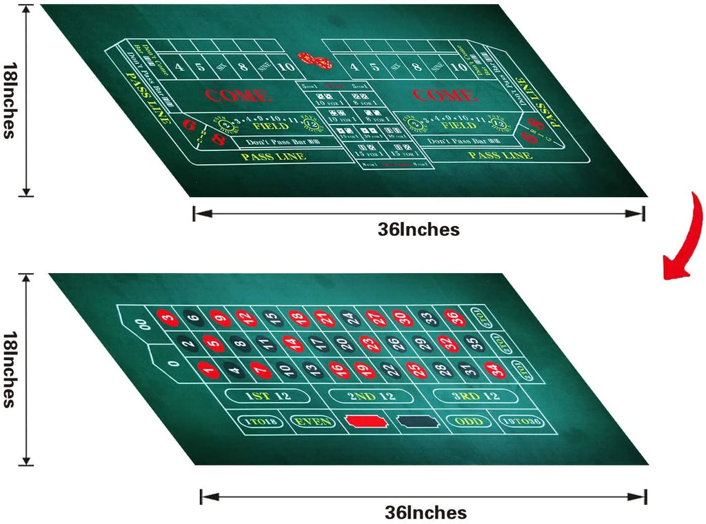 36x18 inch Double Sides Flannel Gambling Tablecloth H538