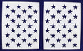 50 Star Field Stencils 2 Pc Set 14 Mil 25.75"L I828