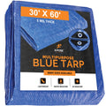 Blue Poly Tarp 30 x 60 Lightweight Waterproof Protective Cover Z54878