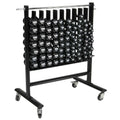 Neoprene-Vinyl Dumbbell Storage Rack with Casters H18911