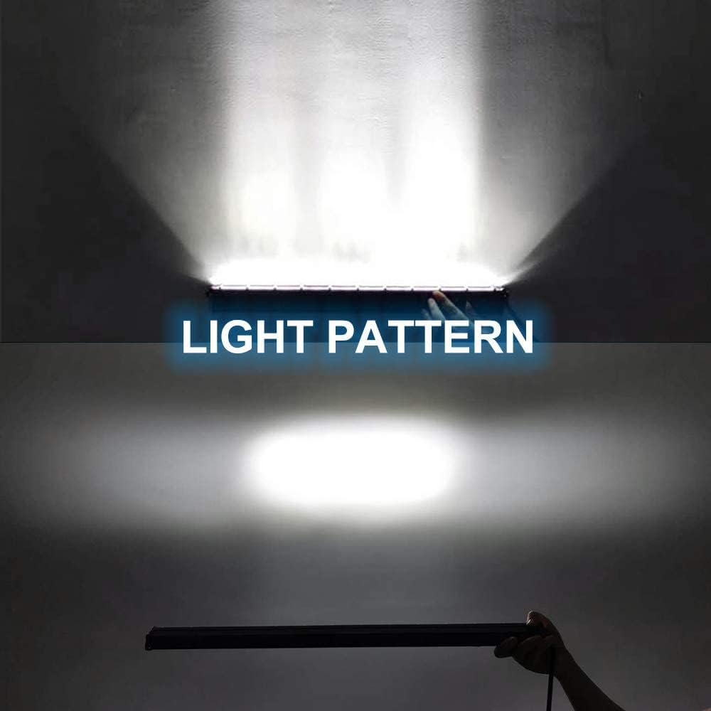 20 inch Single Row LED Light Bar Spot Flood Combo Beam 12V 24V Off Road Work Light Pack of 2 X948517