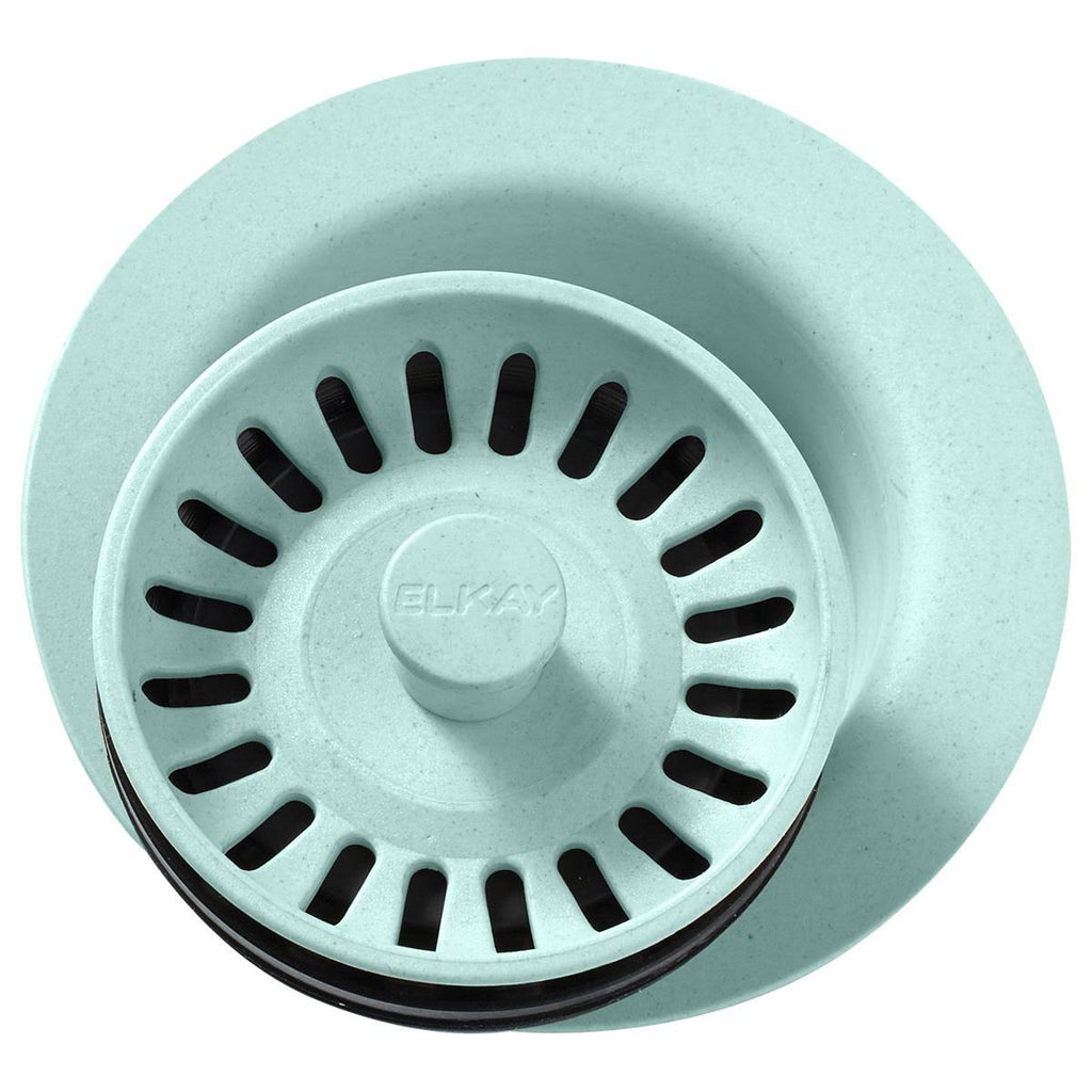 Mint Creme Polymer Disposer Flange with Removable Basket Strainer and Rubber Stopper I764973