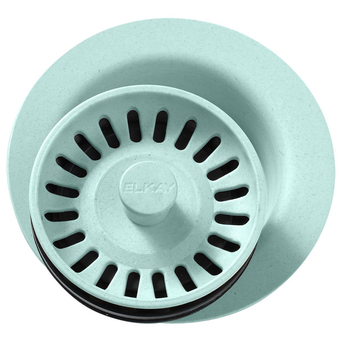 Mint Creme Polymer Disposer Flange with Removable Basket Strainer and Rubber Stopper I764973